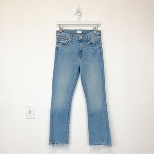 MOTHER The Insider Crop Step Fray Jeans in Fresh Catch SIZE 28